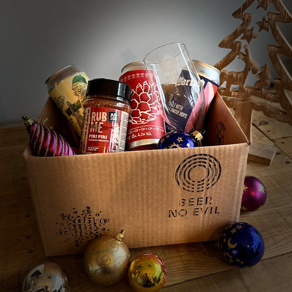 Hops 'n' Spice Hamper | Three Hoppy Cans, Piri Piri Rub and a Glass