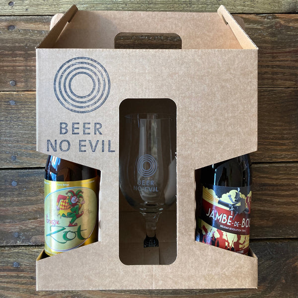 Belgian Gift Pack | 2 x Belgian beers and a Beer No Evil Glass